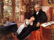 Sir John Everett Millais James Wyatt and His Granddaughter china oil painting artist